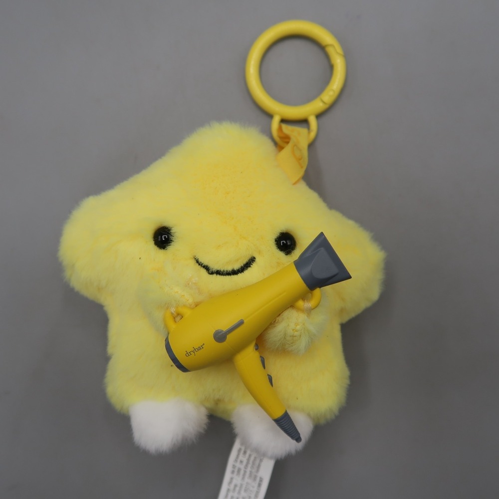 Ulta Mini Brands Pops Plush Keychain Star w/ Drybar Hairdryer Yellow Beauty